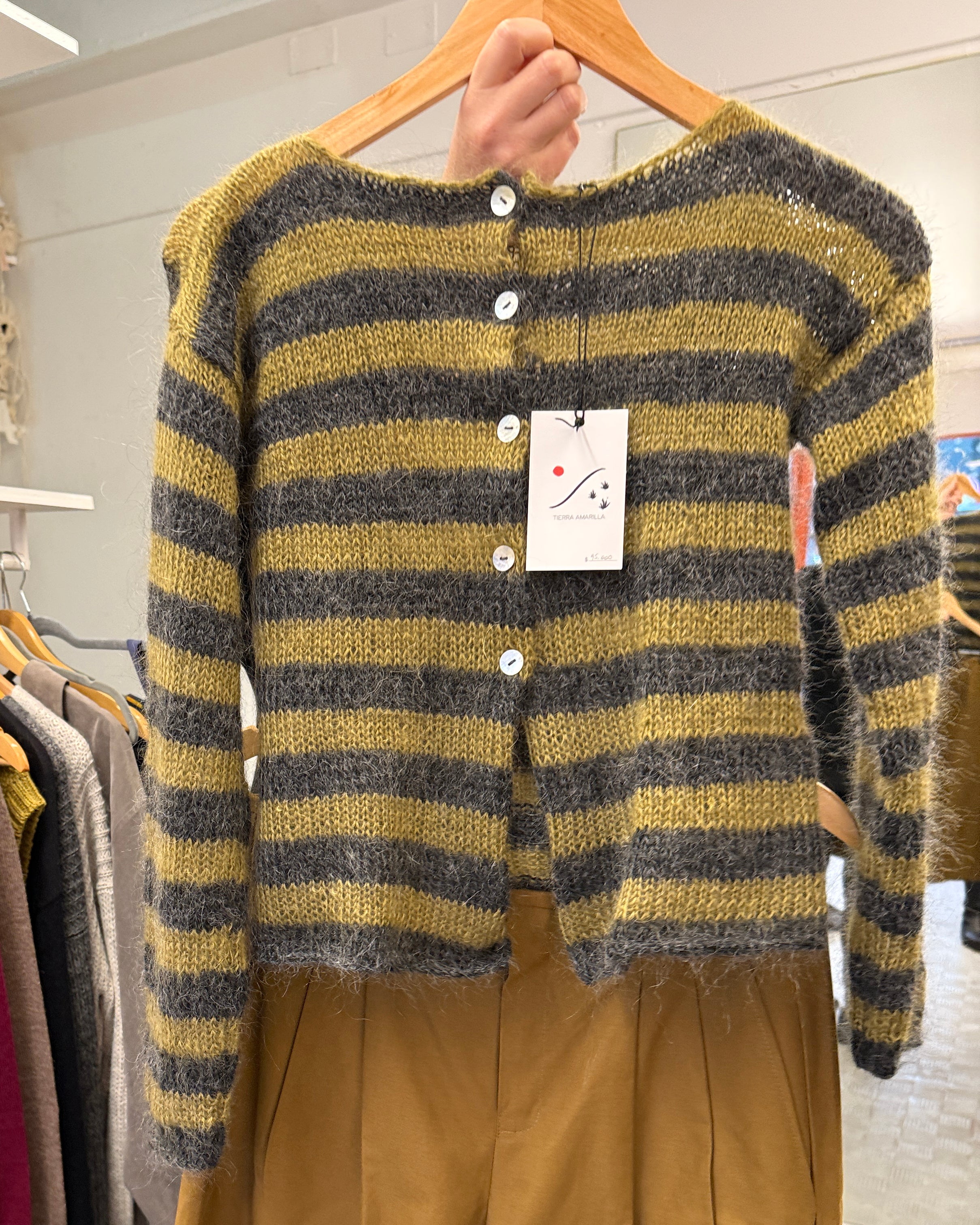 Chaleco a rayas Mohair