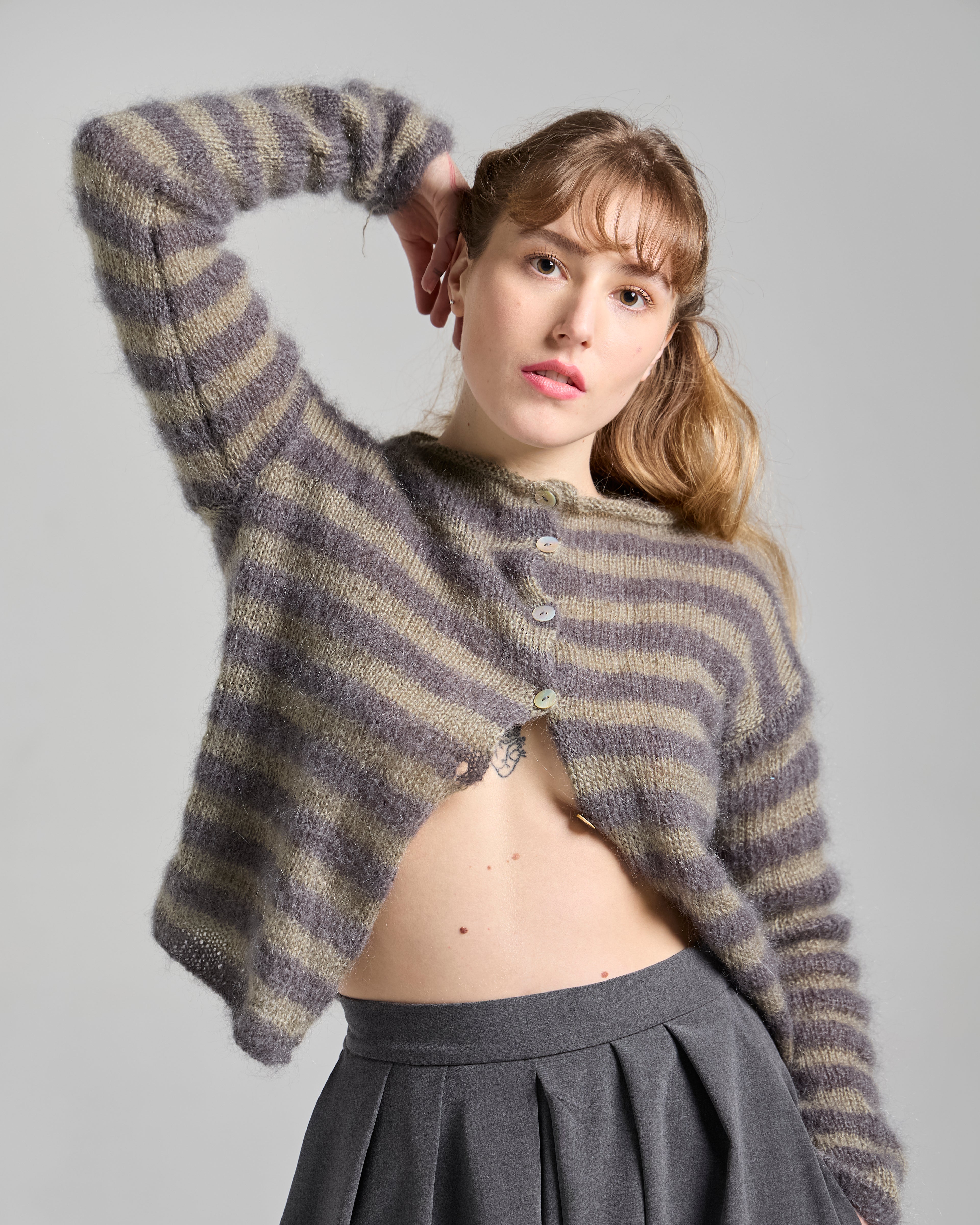 Chaleco a rayas Mohair