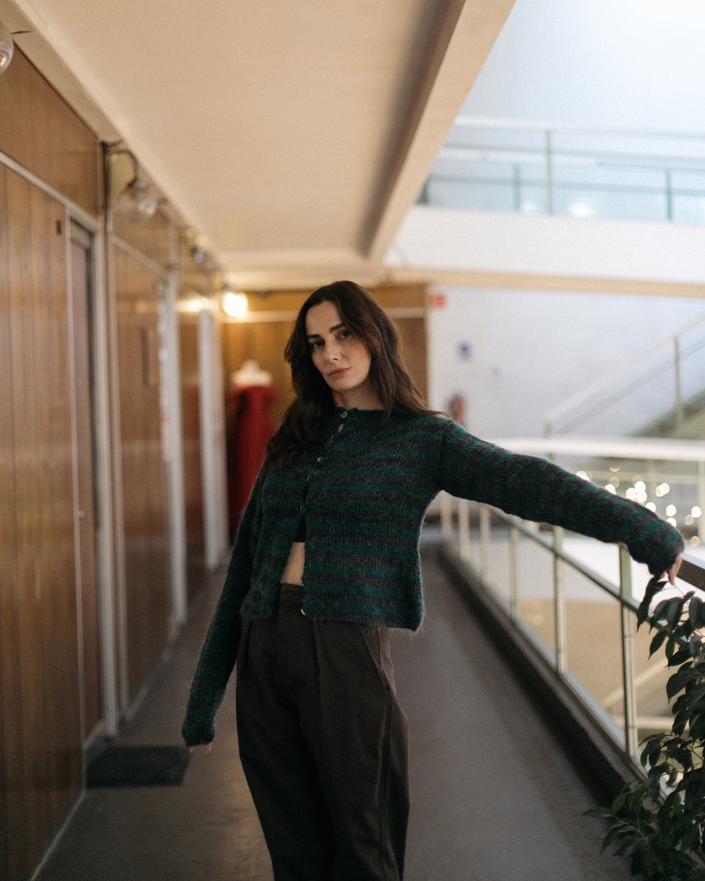 Chaleco a rayas Mohair