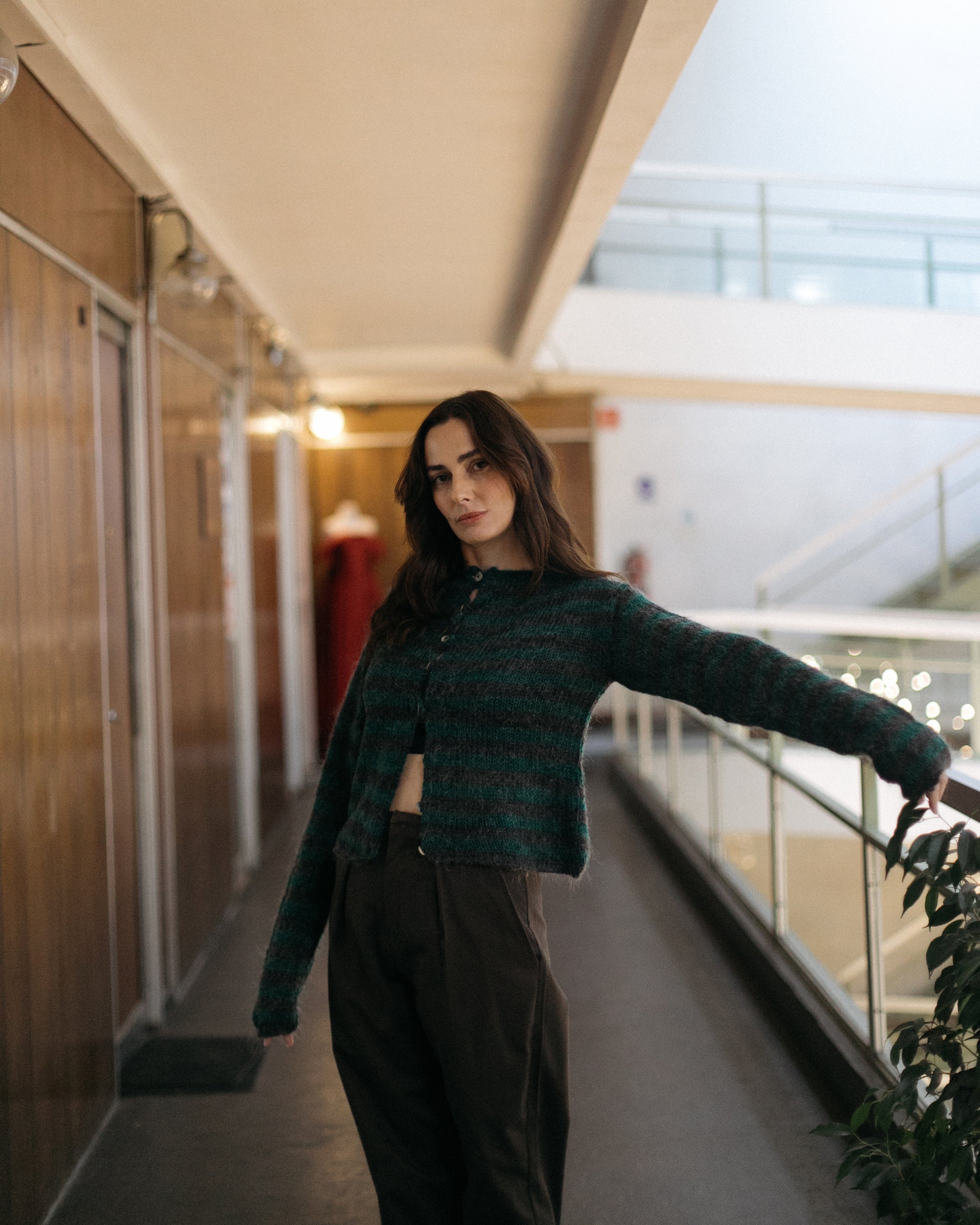 Chaleco a rayas Mohair