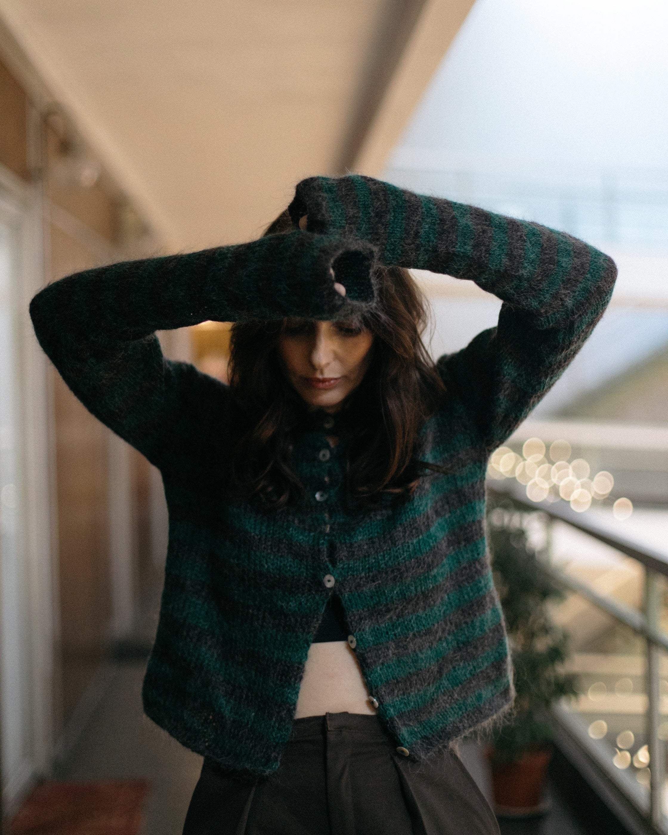 Chaleco a rayas Mohair